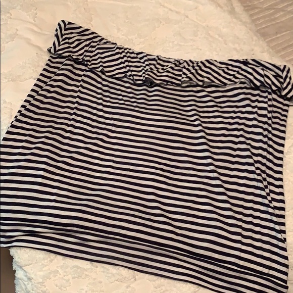 Old Navy White/Navy Striped Tube top - Picture 2 of 4